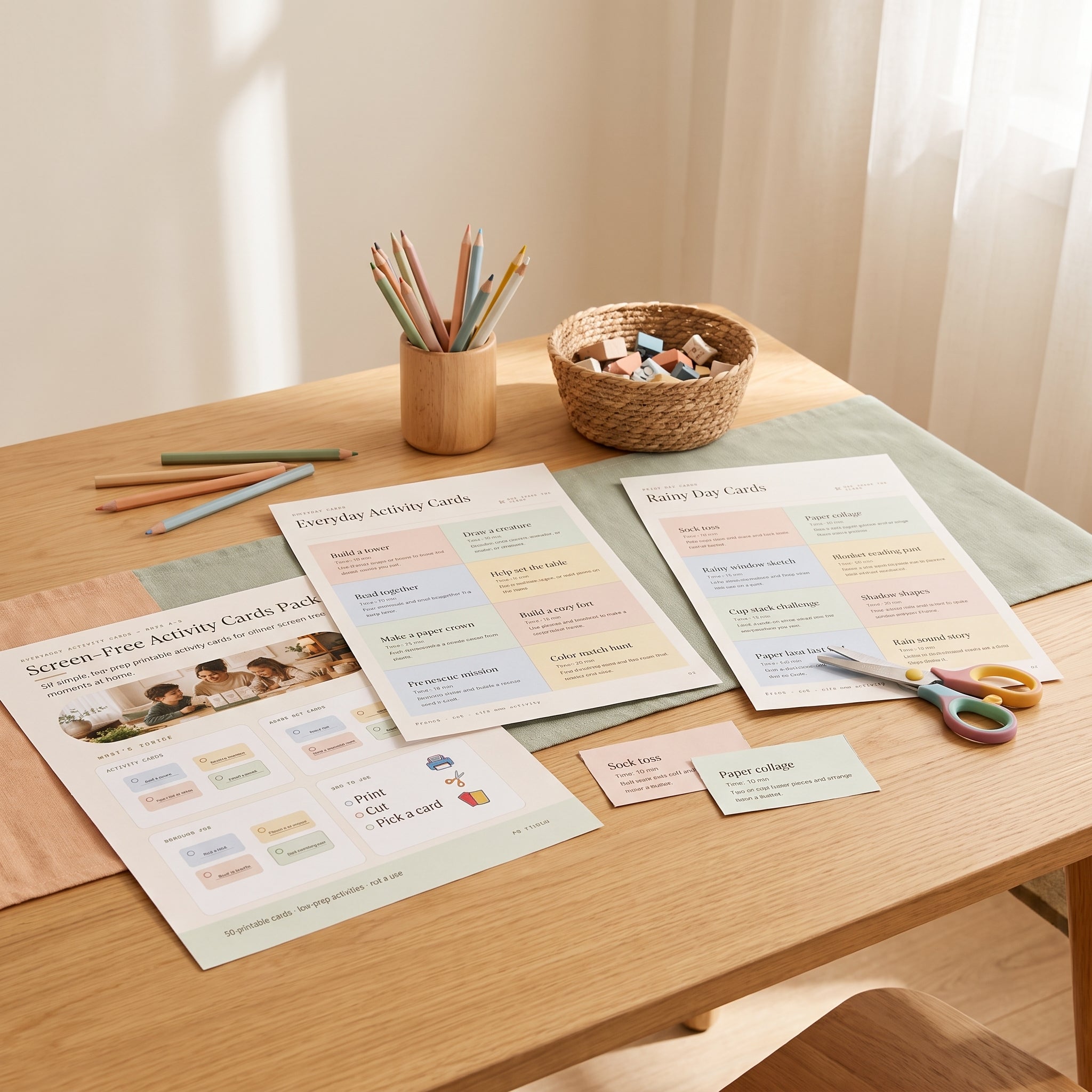 Screen-Free Activity Cards Pack