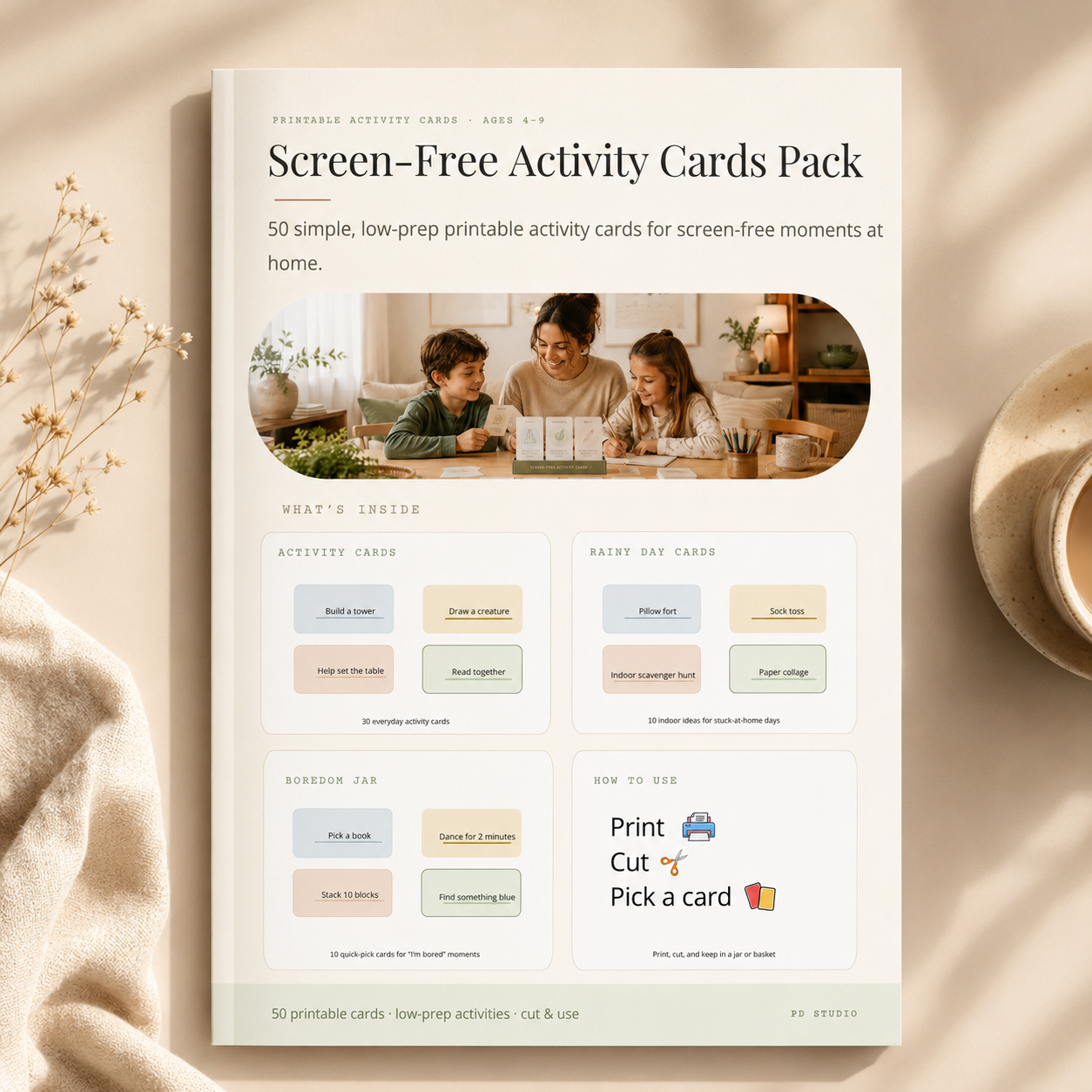 Screen-Free Activity Cards Pack