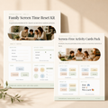 Family Screen Time Reset Kit + Activity Cards Pack