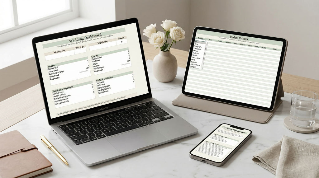 All-in-One Wedding Planning Spreadsheet for DIY Brides