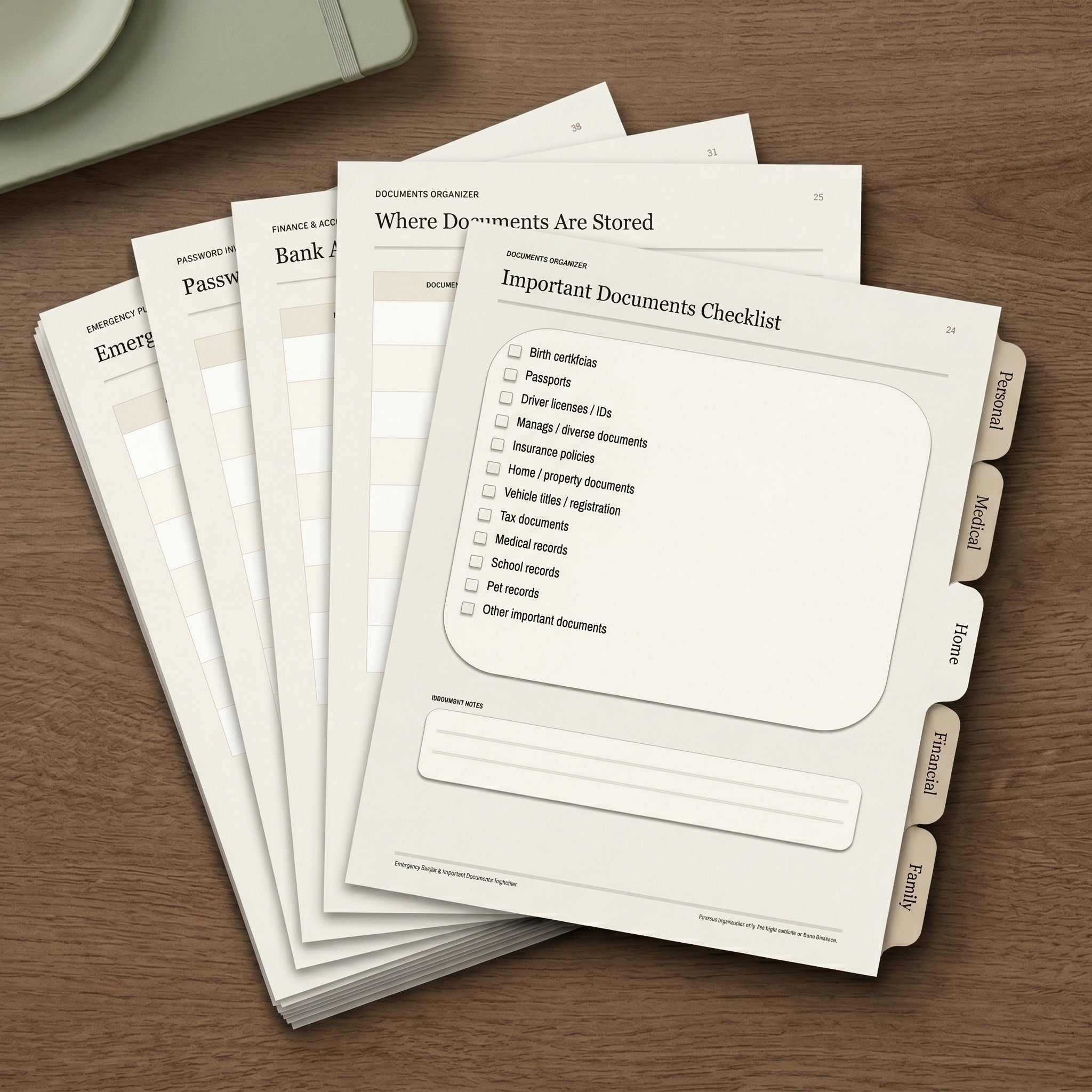 Emergency Binder & Important Documents Organizer