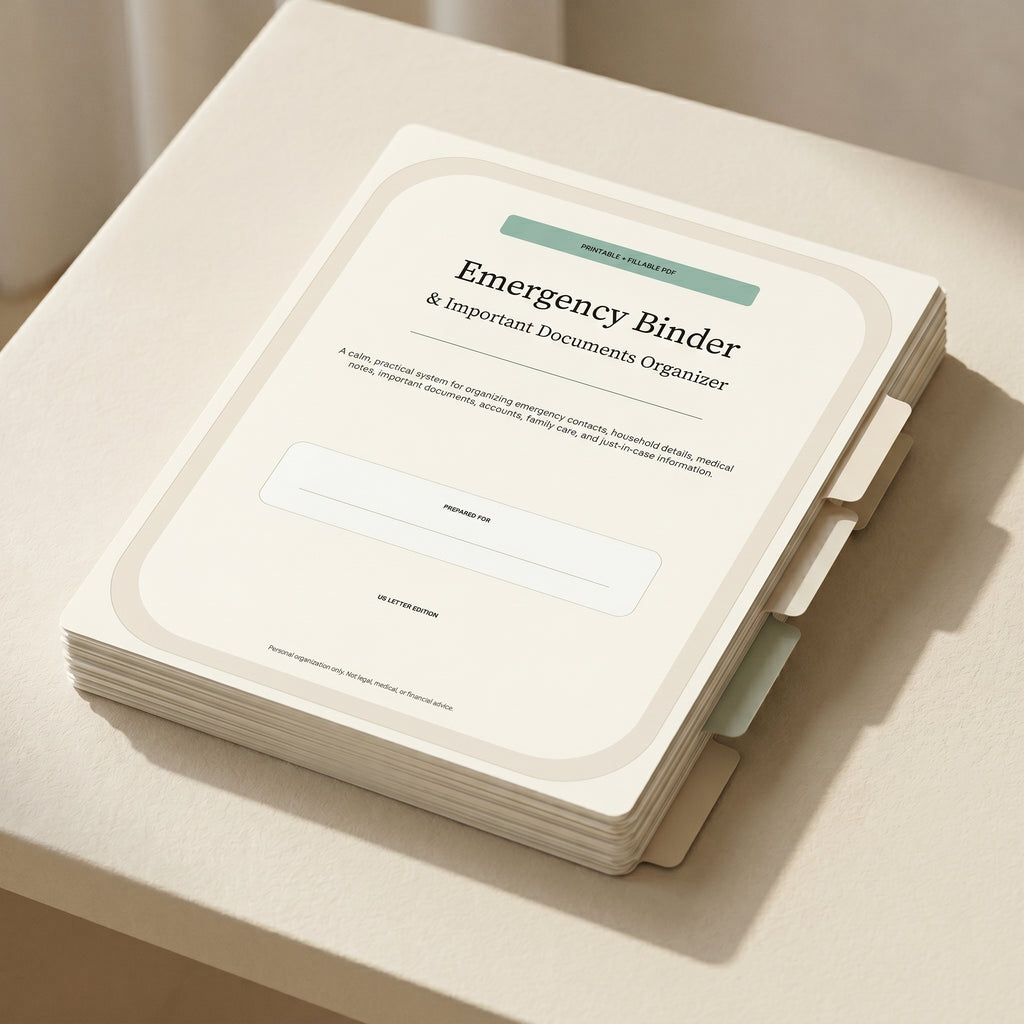 Emergency Binder + Digital Access Kit Bundle