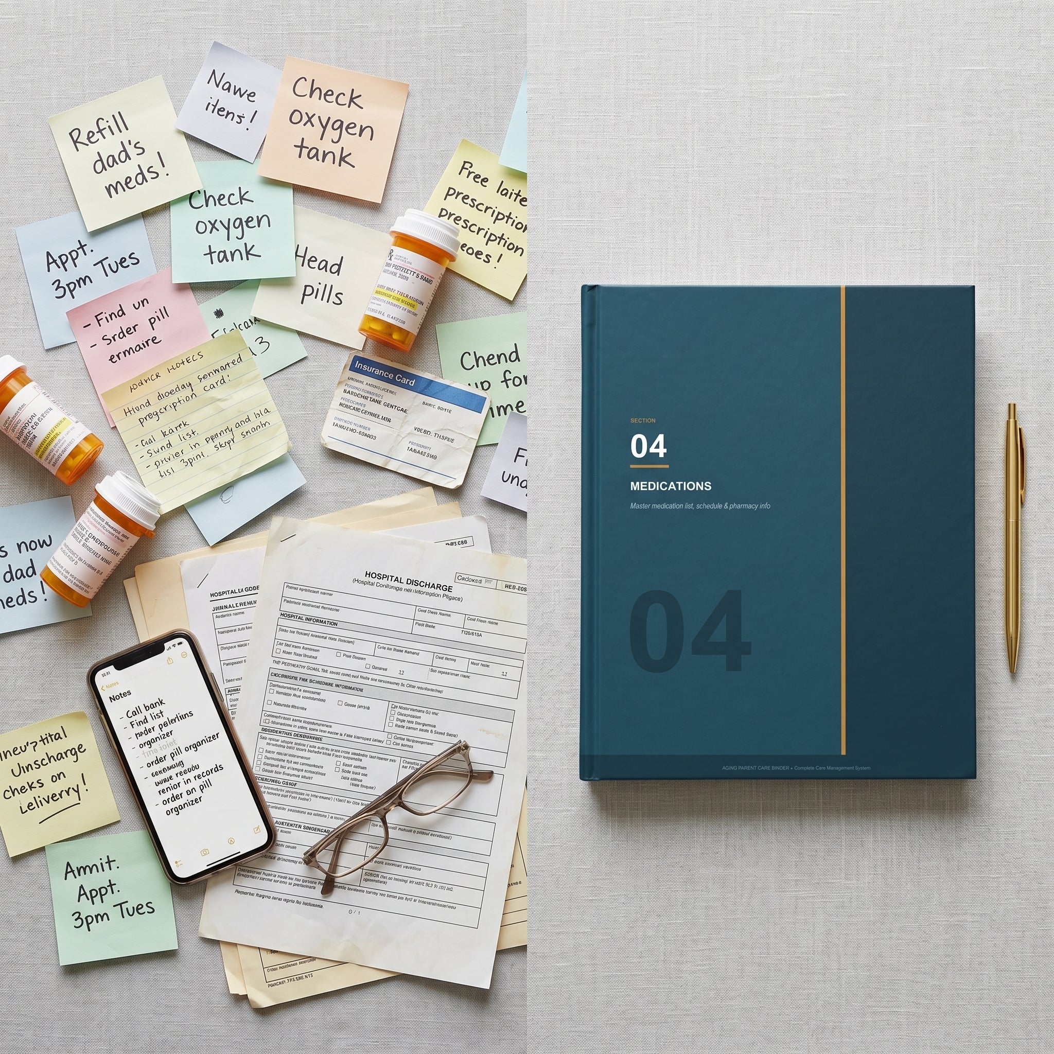 Aging Parent Care Binder — Complete Care Management System (Printable + Fillable PDF)