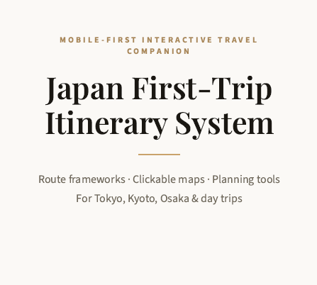 Japan First-Trip Itinerary System
