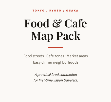 Japan First-Trip Itinerary System + Food & Café Map Pack