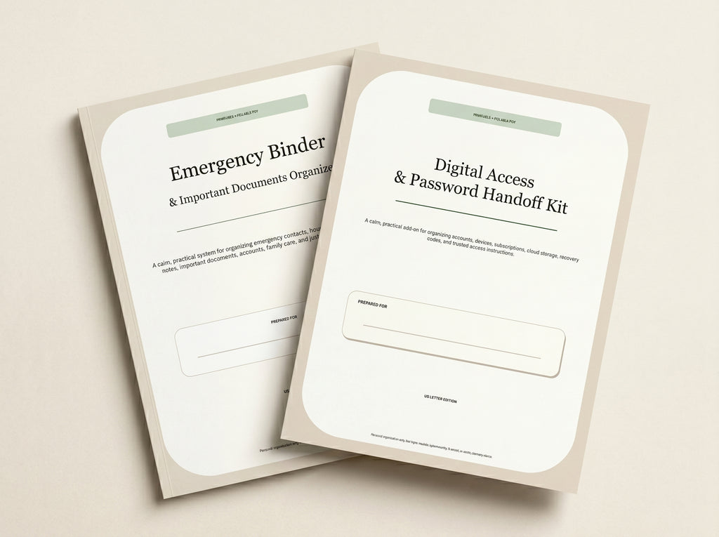 Emergency Binder + Digital Access Kit Bundle