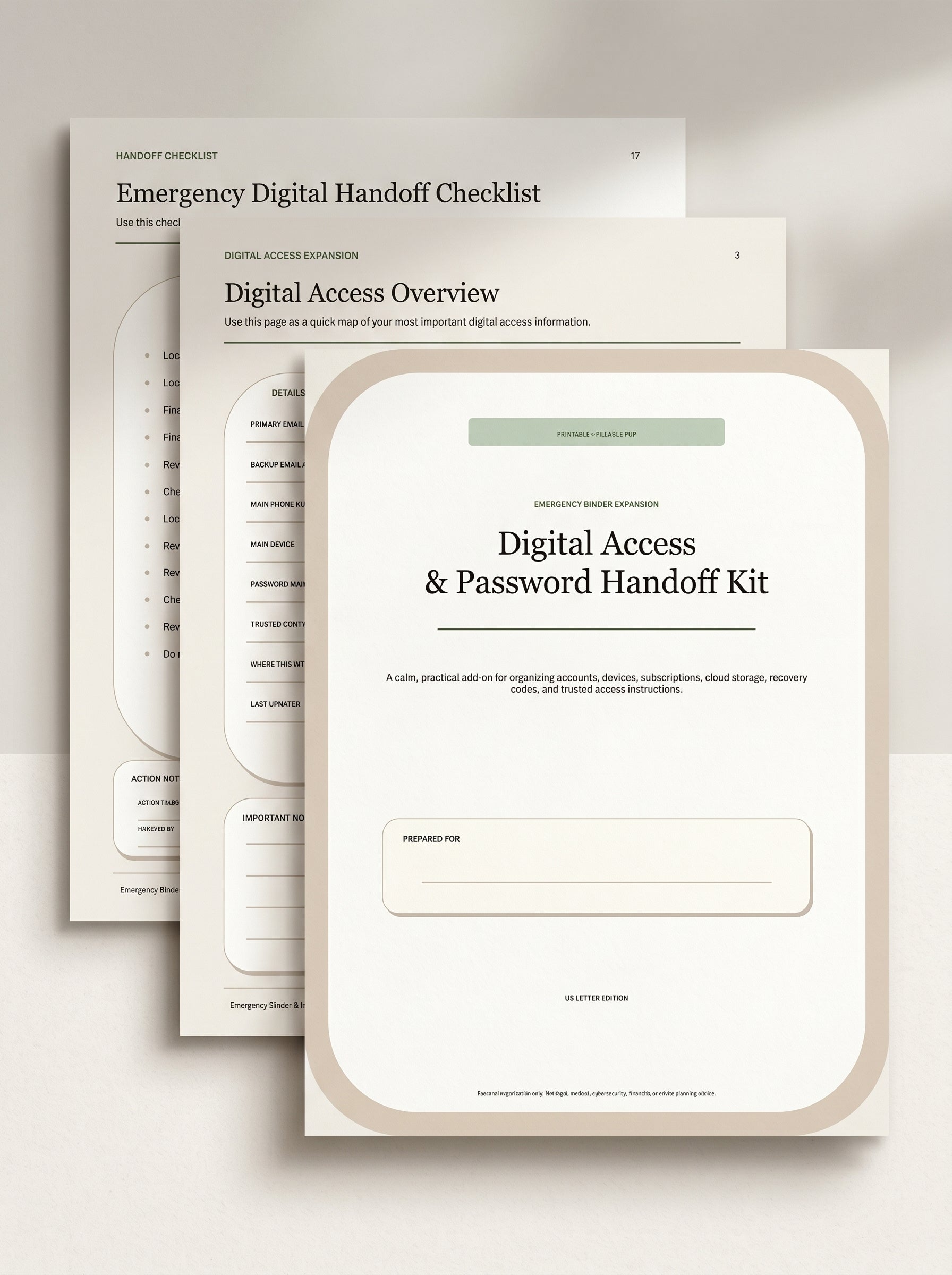 Digital Access & Password Handoff Kit
