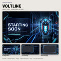 VOLTLINE stream pack for OBS: Starting Soon, Be Right Back, Just Chatting and webcam frame