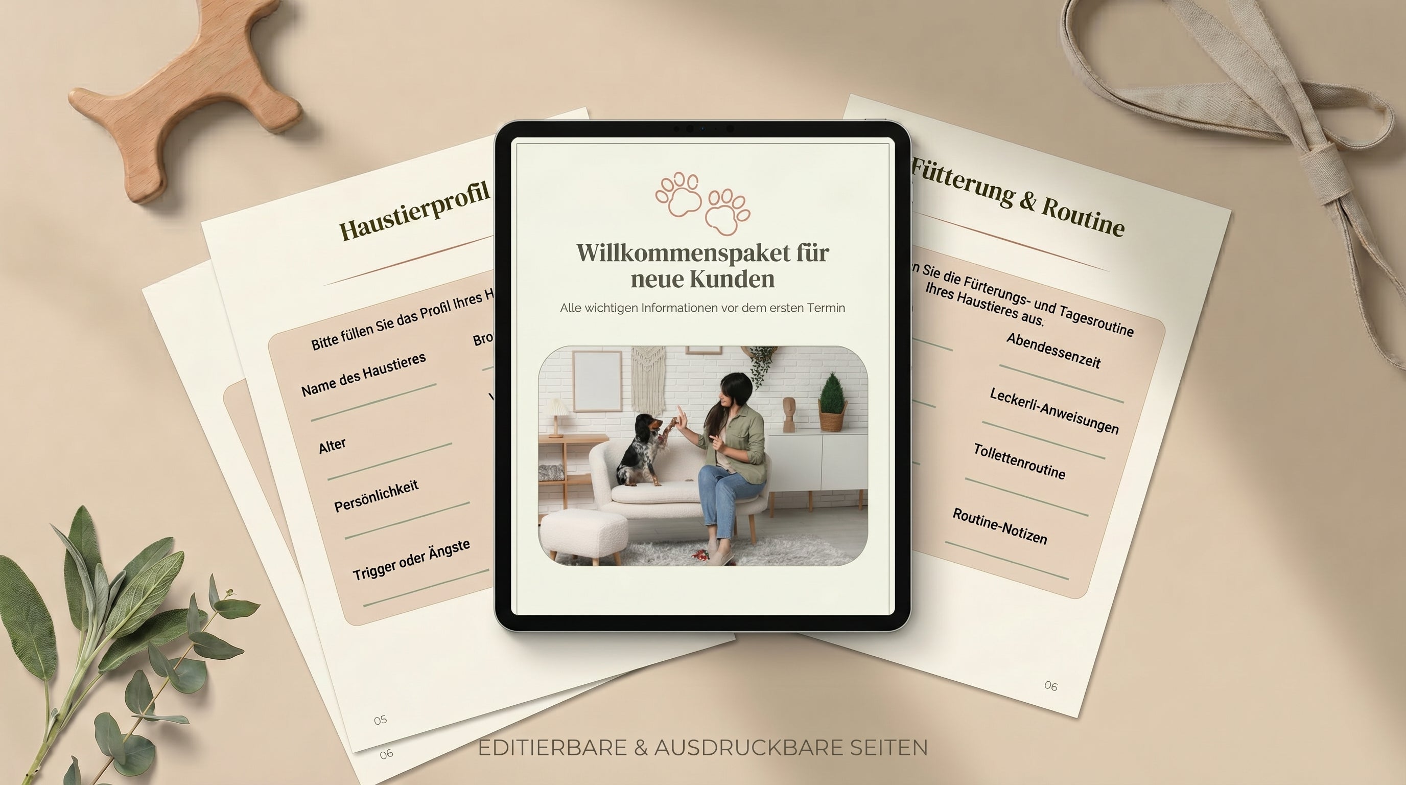 Kunden-Willkommenspaket für Pet Sitter